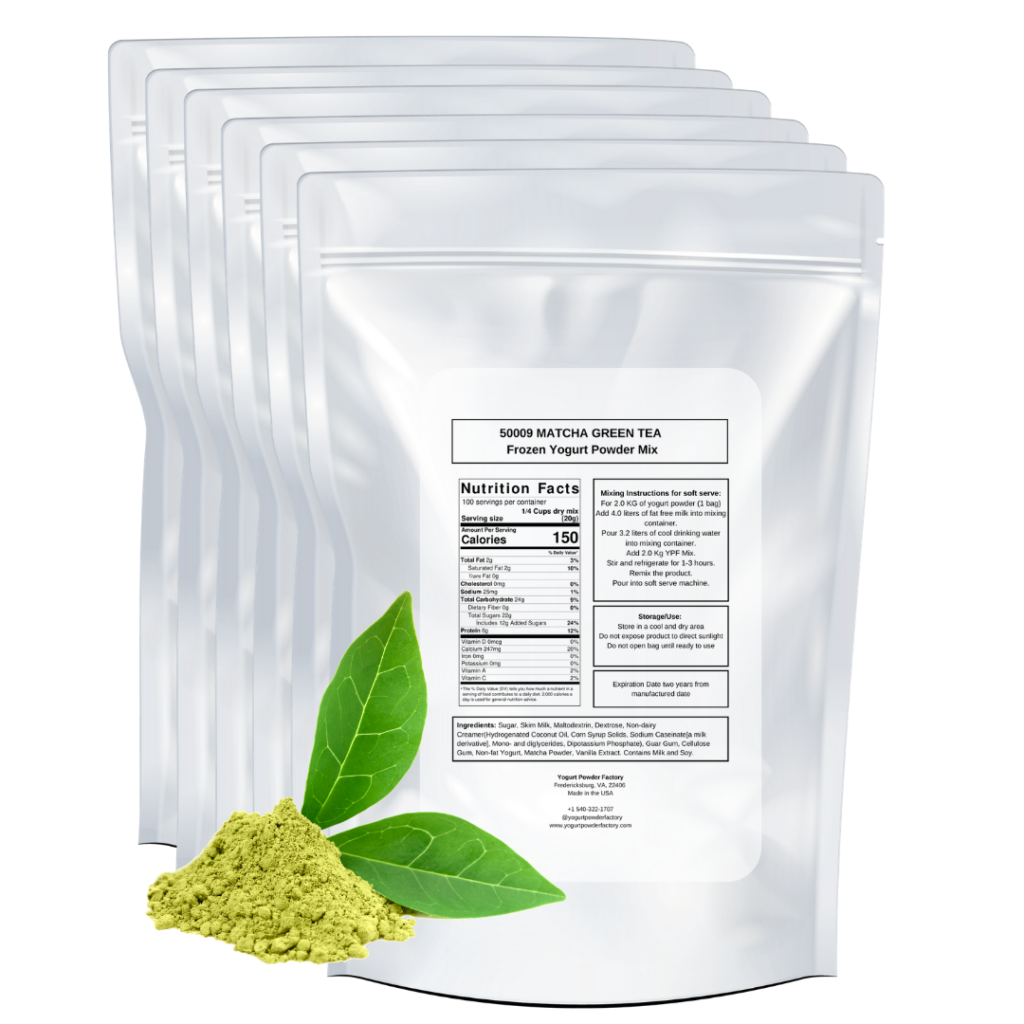 Matcha Green Tea Frozen Yogurt Powder Mix