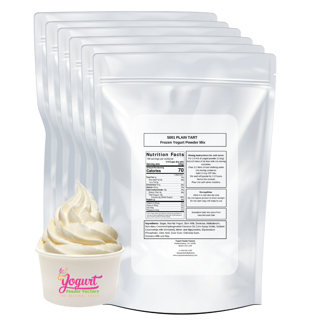 AussieBlends Frozen Yogurt Mix For Froyo, Soft Serve, and Rolled Ice Cream  | Froyo Mix, Greek Yogurt Powder | Tart Flavor, 8-Pack, Imported